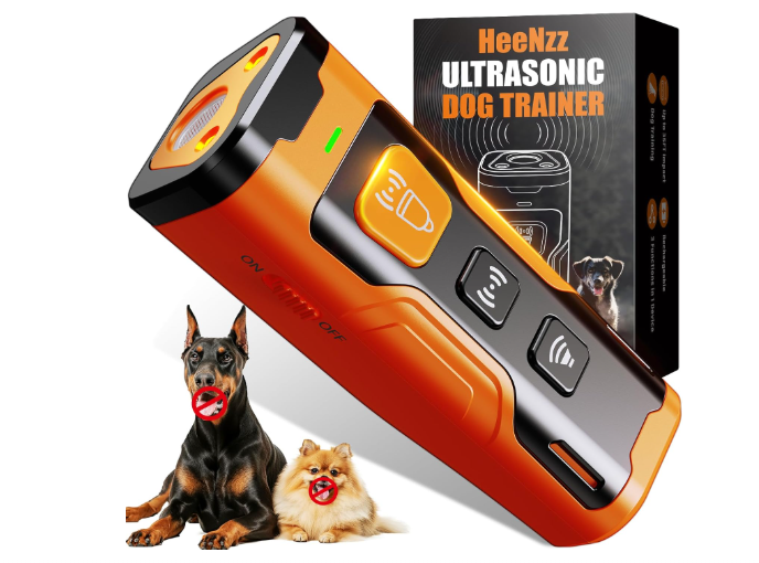 Dog Bark Deterrent Devices for Own or Neighbor's Dog Ultrasonic Dog Training Device Safe & Effective Portable Anti Barking Device for Dogs Indoor Outdoor Use Orange