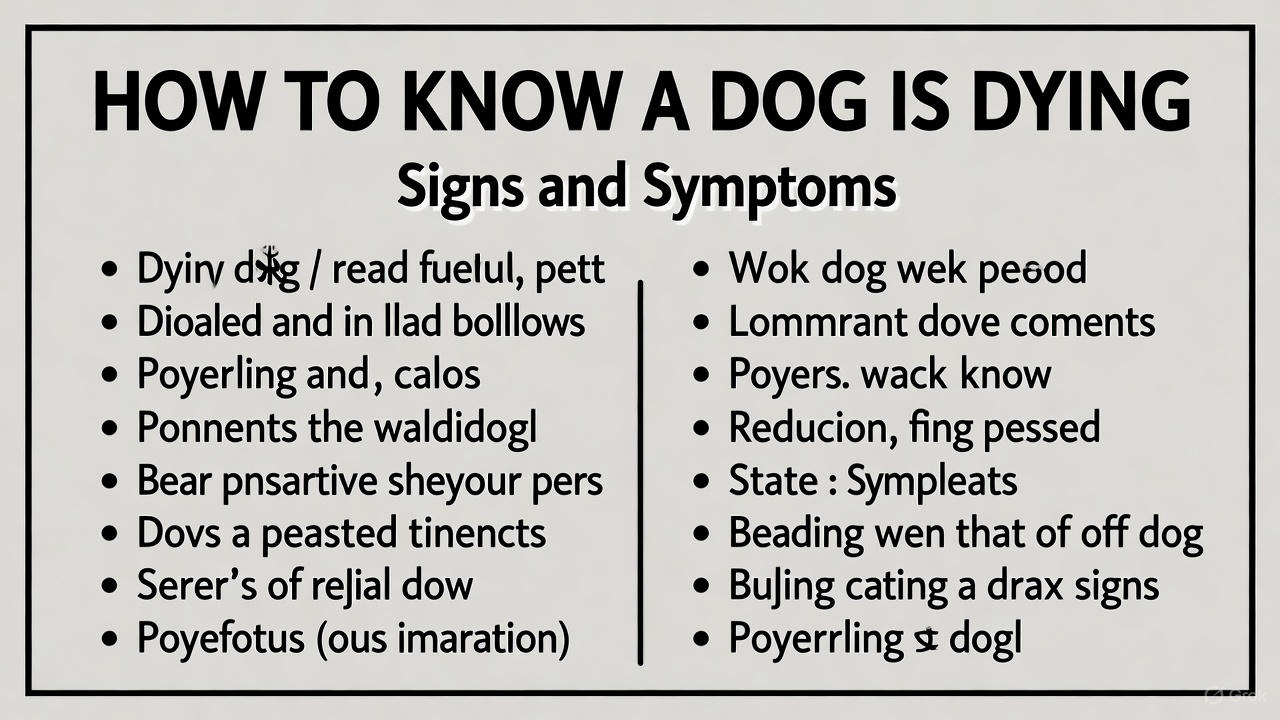 How to Know Your Dog is Dying?