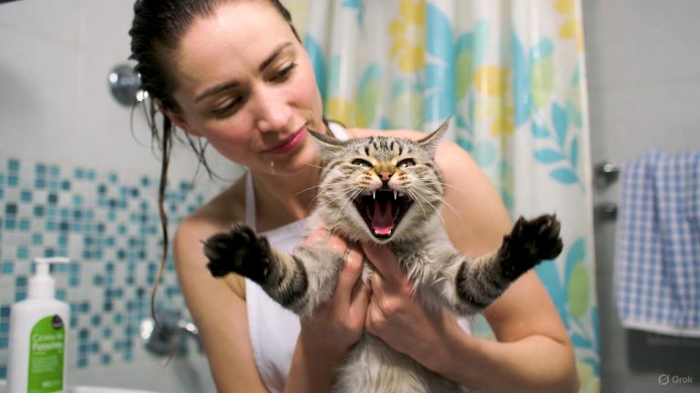 How to Bathe an Aggressive Cat