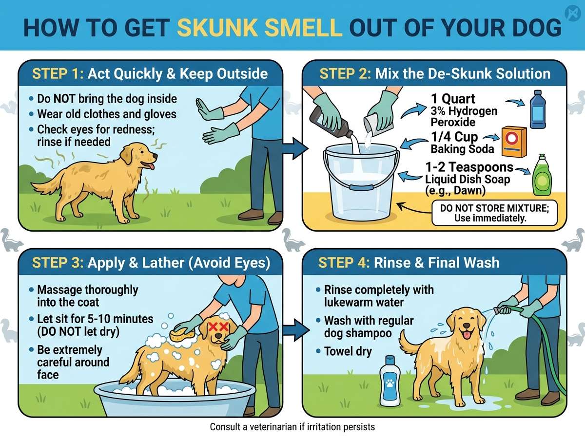 How to Get Skunk Out of Your Dog