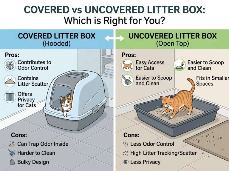 Covered vs Uncovered Litter Box