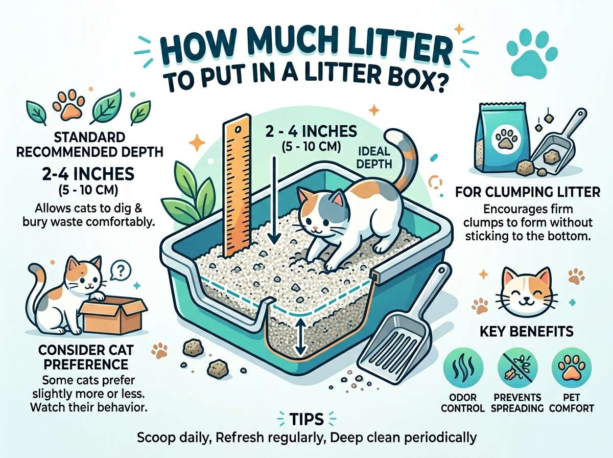 How Much Litter to Put in a Litter Box
