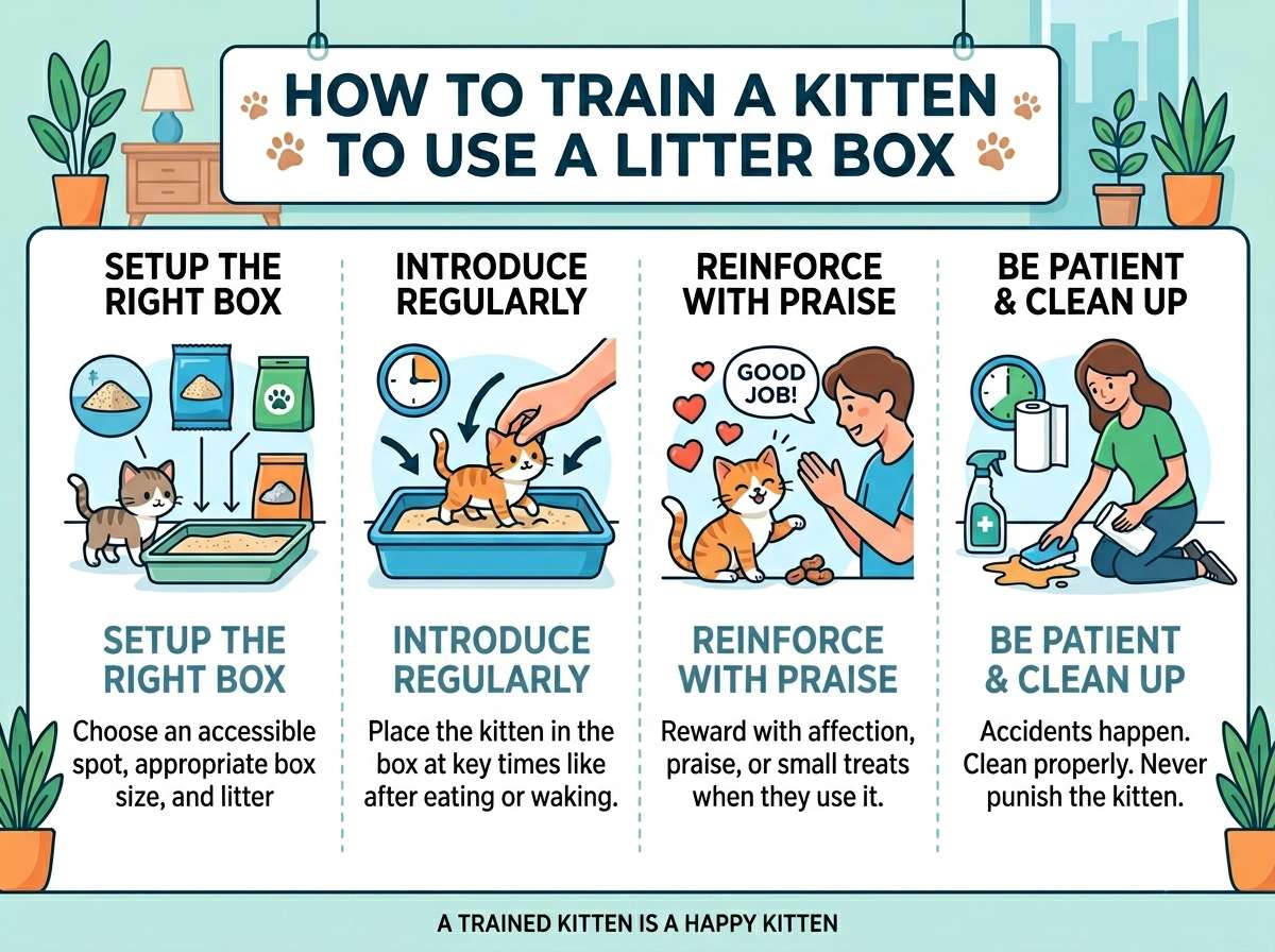 How to Train a Kitten to Use a Litter Box