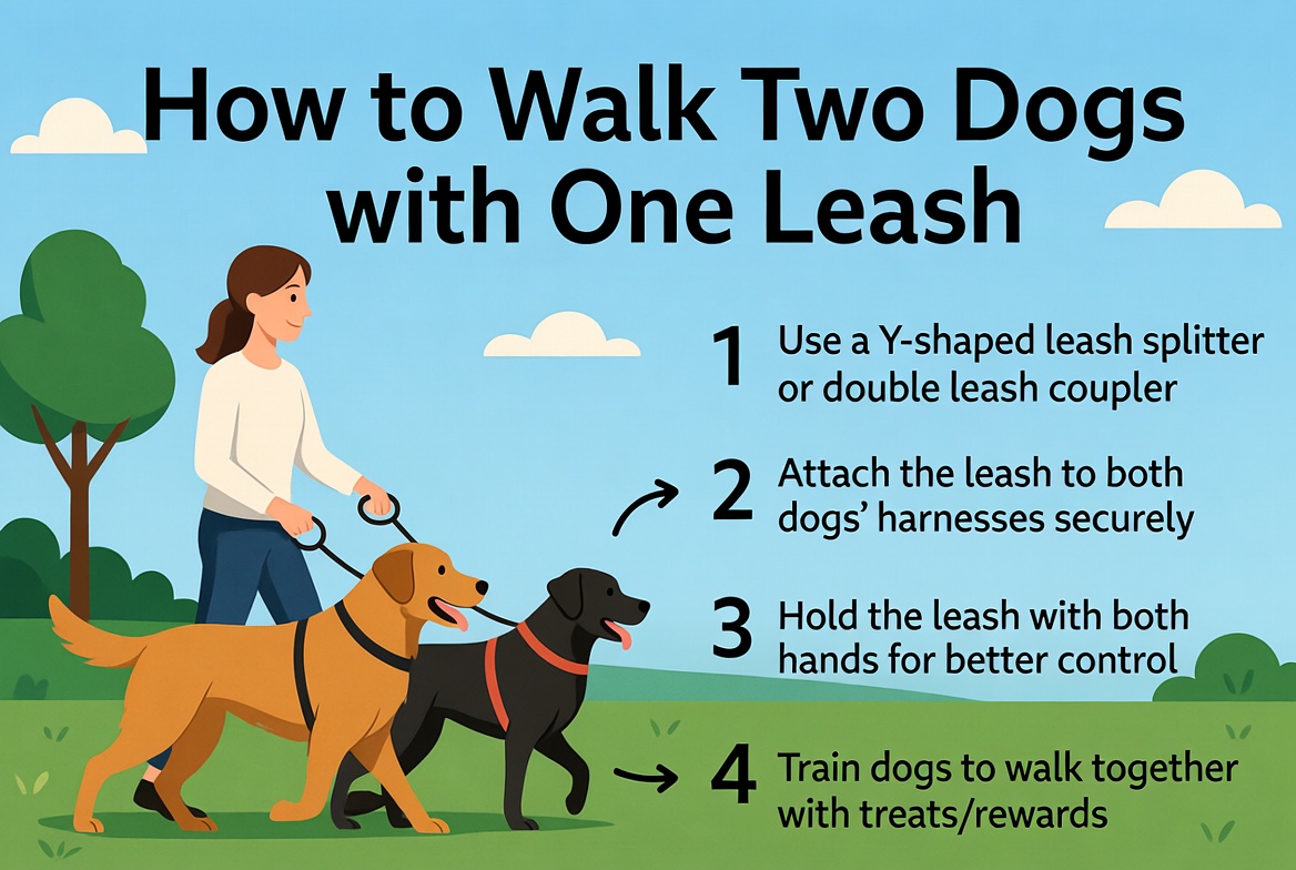 How to Walk Two Dogs with One Leash