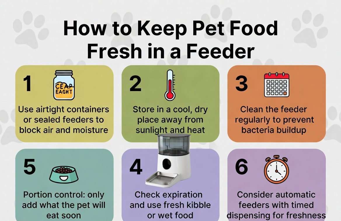 How to Keep Pet Food Fresh in a Feeder