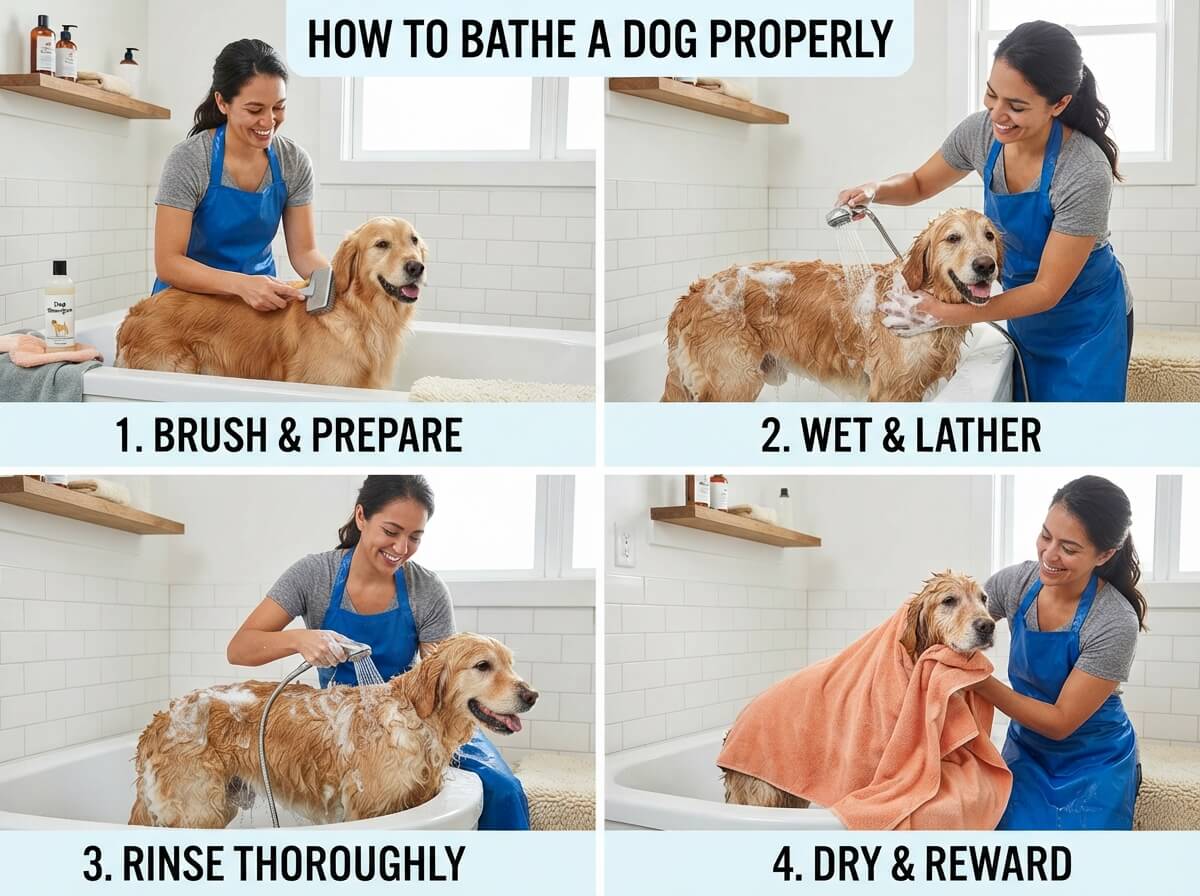 How to Bathe a Dog Properly
