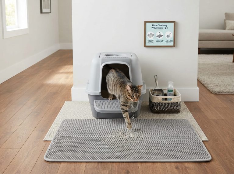 How to Keep Litter From Tracking Around the House