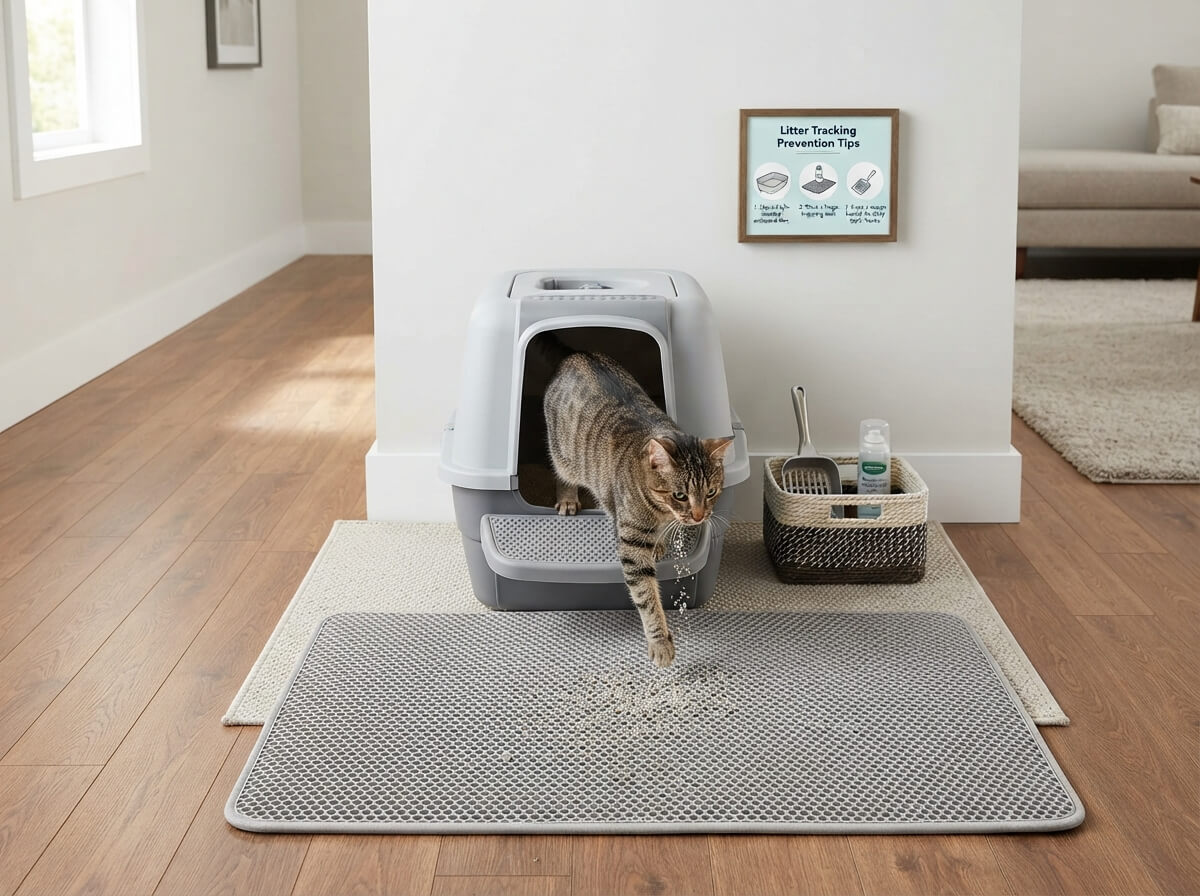 How to Keep Litter From Tracking Around the House