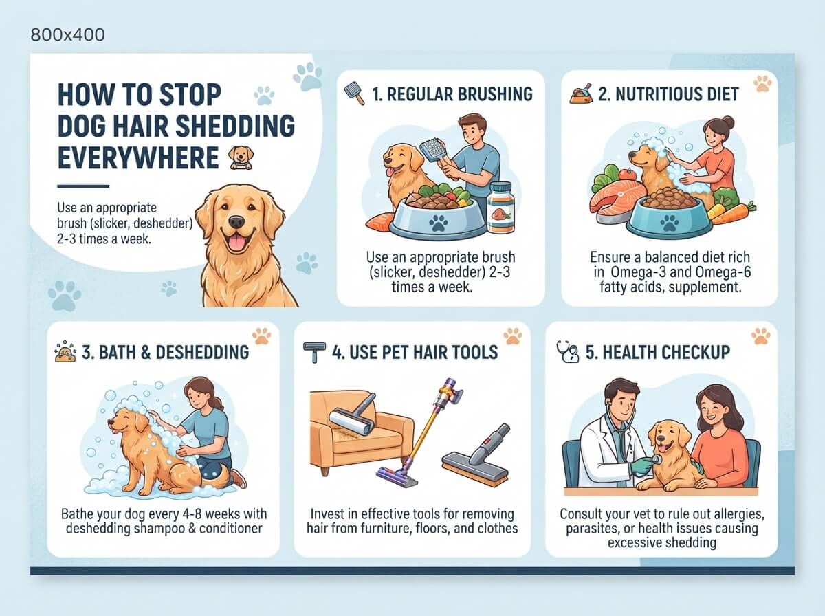 How to Stop Dog Hair Shedding Everywhere